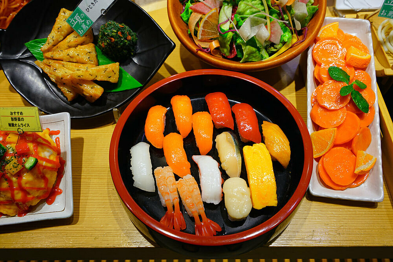 Japanese food display