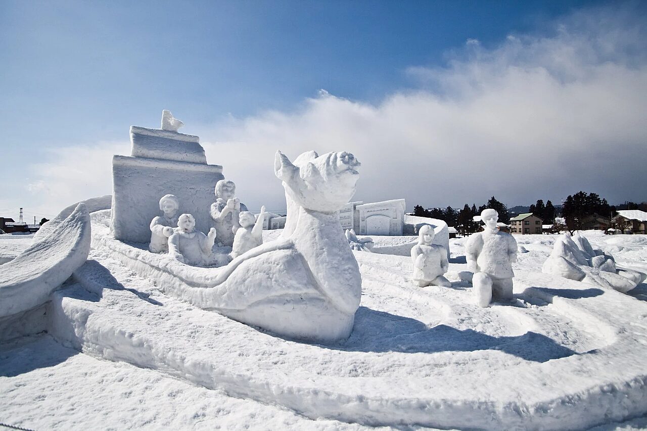 Japan tokamachi snow festival