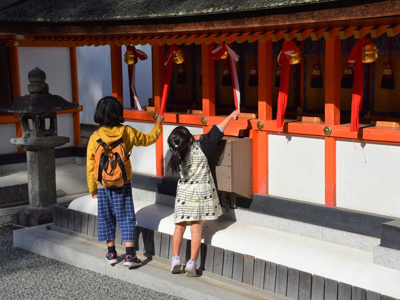 Two girls at a temple Yoel Winkler