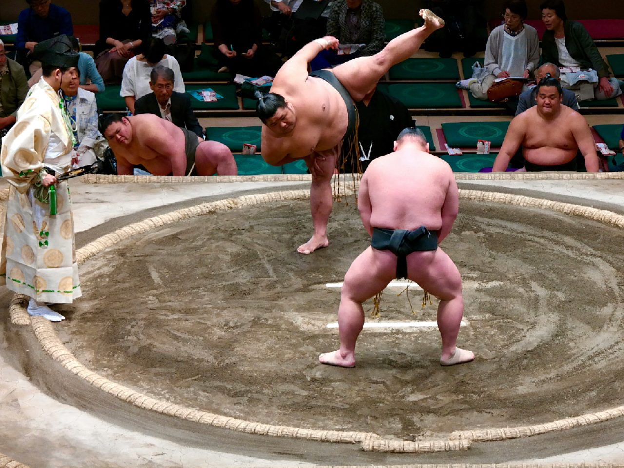 Sumo wrestling match Alessio Roversi