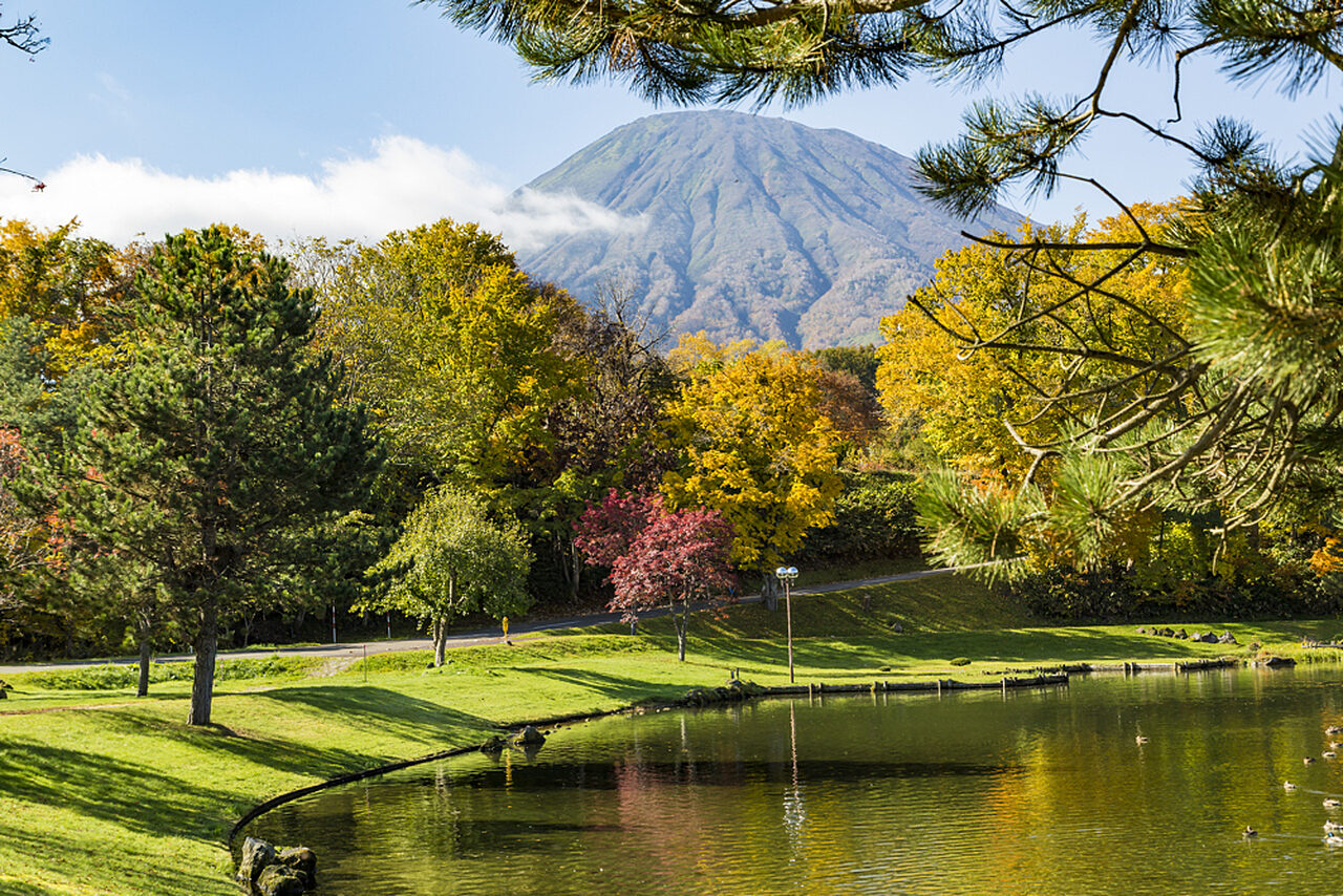 Fukidashi Park spring and Mt Yotei 01
