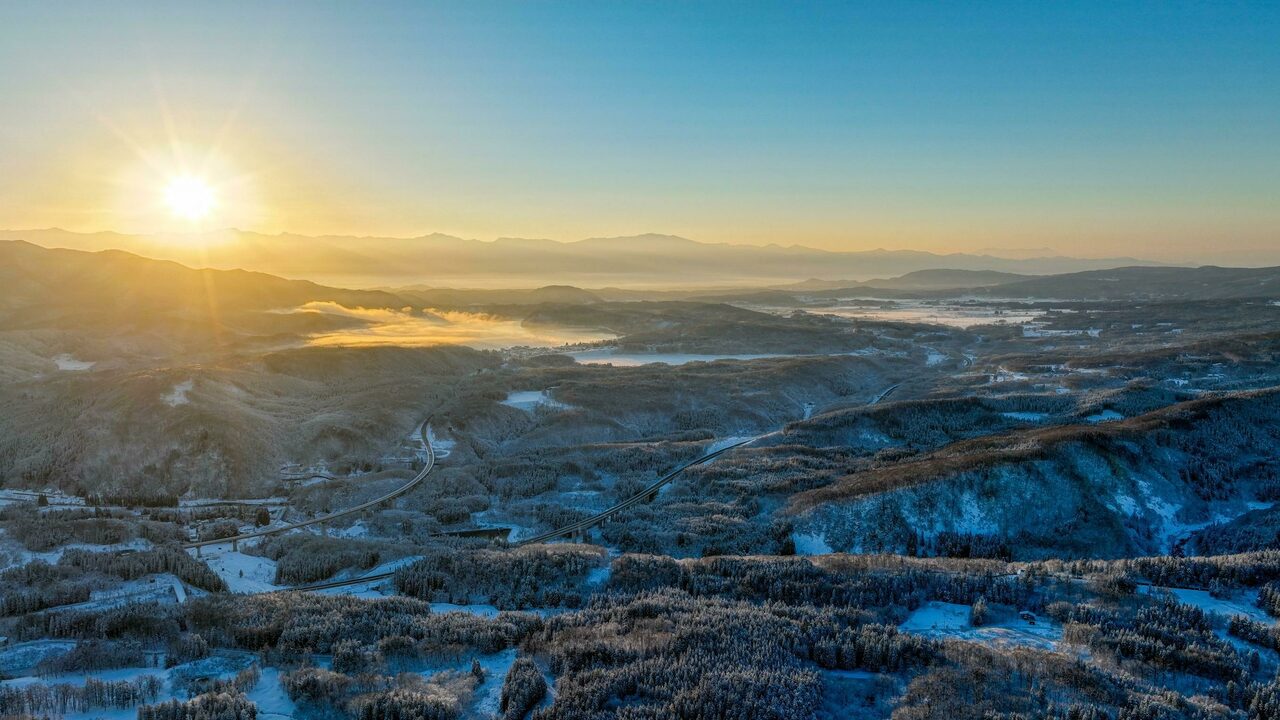 Myoko town sunrise