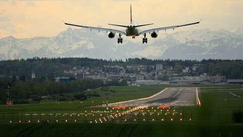 Plane Landing Mountains