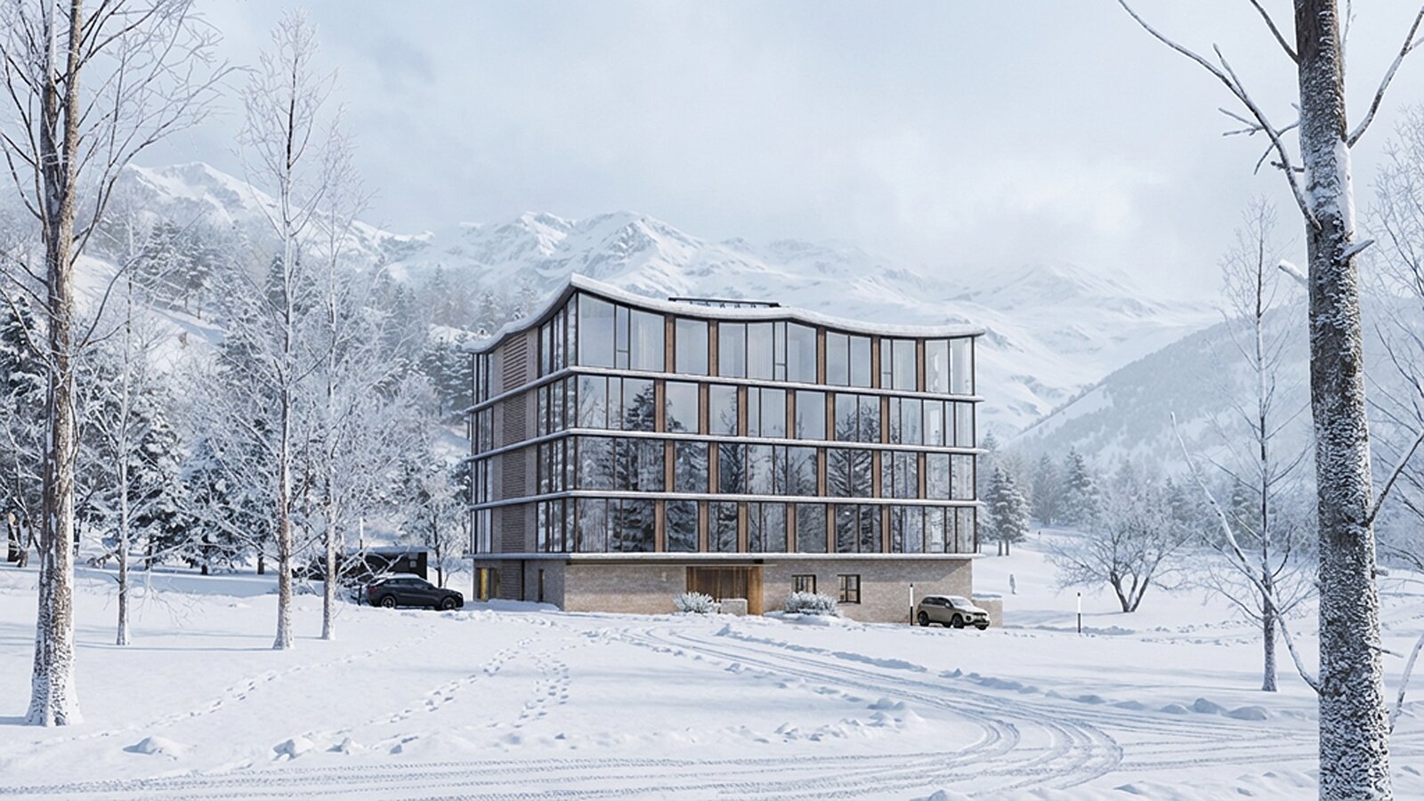 Miru Residences Hakuba Exterior Prefinal Photo realistic