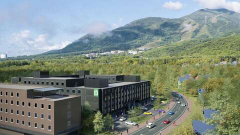 H101 Niseko Hotel Facade Spring Day