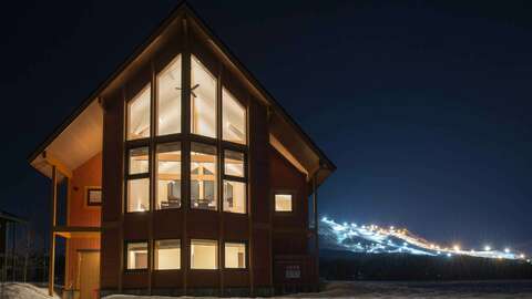 The Orchards Niseko Akagashi Winter Night Exterior